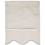 Zonneschermdoek doek vervanging acryldoek knikarmscherm doek met volant zonweringdoek op maat kopen montage monteren service zelf doen doe het zelf klussen markies zonnescherm zonwerend zonwering afwerking decoratie versiering mode