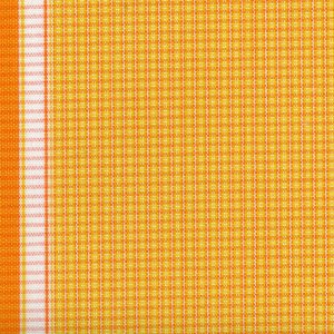 zonwering zonneschermdoek zonwerend schaduwdoek zonnescherm Sauleda 1464 oranje geel wit strepen streep streepjes patroon strepenpatroon streeppatroon streepjespatroon blokstreep blokstrepen